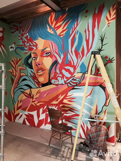 Роспись стен граффити оформление услуги художника