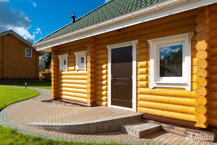 Срубы из сухого оцилиндрованного бреван под заказ