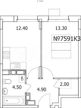 Квартира-студия, 27,2 м², 5/6 эт.