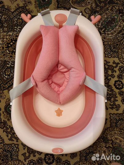 Ванночка детская складная + матрасик рыбка