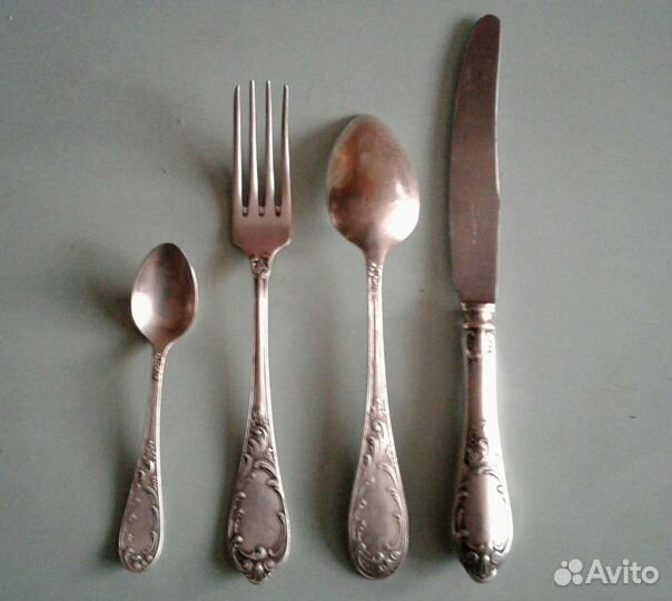Набор столовых приборов СССР, мельхиор,мнц
