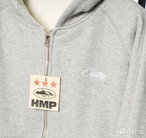 Зип худи corteiz серая