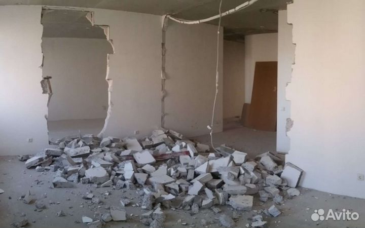 Демонтажные работы, слом, снос