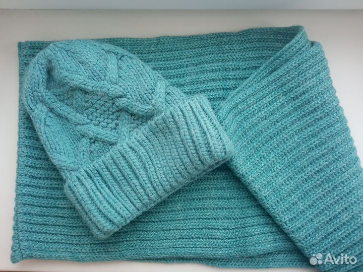 Шапка женская и снуд Siberika комплект морс.волна