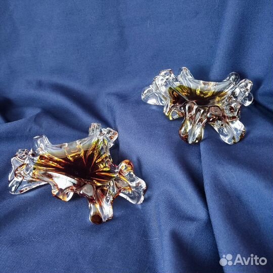 Пепельница Вазочка Чехословакия Богемия Винтаж