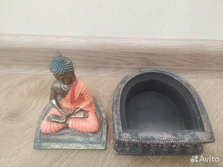 Бронь Будда шкатулка-статуэтка новая