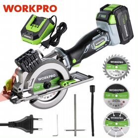 Беспроводная мини-циркулярная пила workpro, 20V