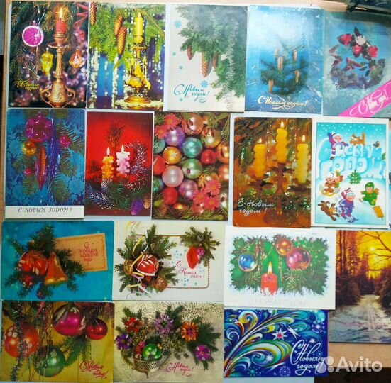 Открытки с Новым годом 50-80 гг