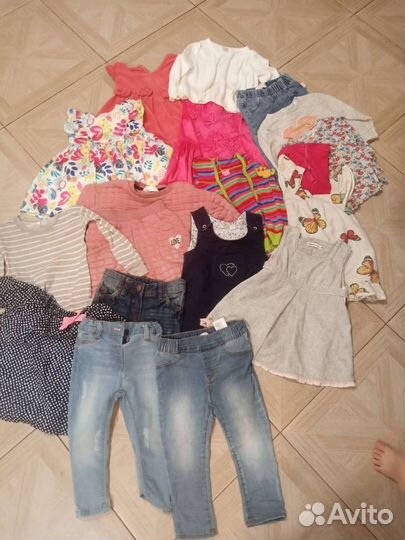 Большой пакет одежды для девочки от 2 мес.до года