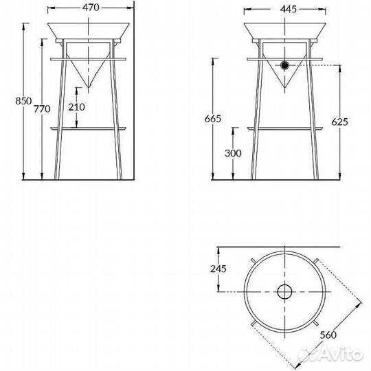 Kerama Marazzi CO.44\WHT.M Консоль для