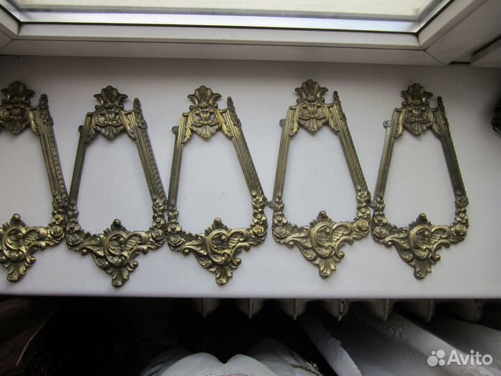 Старинная бронза Каминные часы Орёл Конь ручка