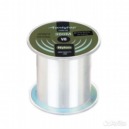 Леска капрон V8 на карпа, диаметр 0.19 мм, 5.55 кг