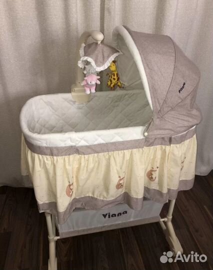 Кроватка-колыбель качалка приставная 3 в 1 Viana