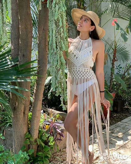 Платье макраме