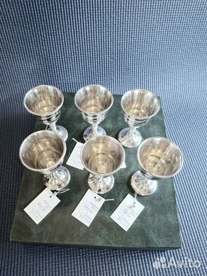 Серебряные рюмки 875-й пробы Кубачи