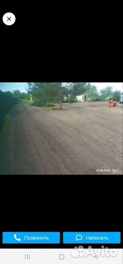 Расчистка участка трактором