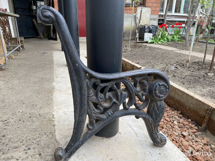 Старинная чугунная садовая лавочка (комплект)