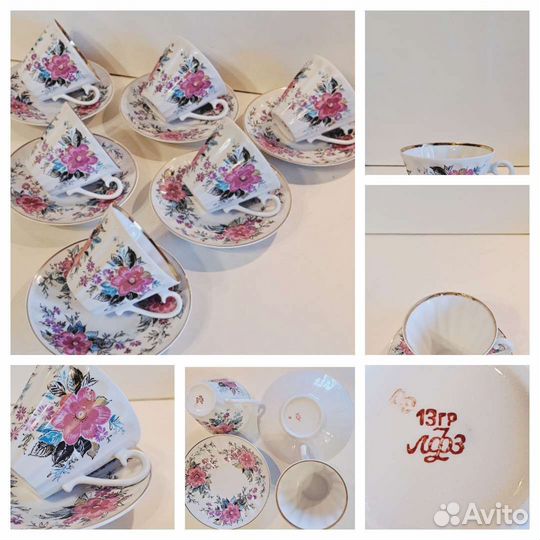 Чайные сервизы СССР. Дулево, лфз, Вербилки, гдр