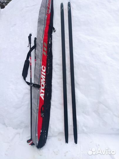 Оригинал Atomic-лижи+чехол;ботинки+крепл-я Solomon