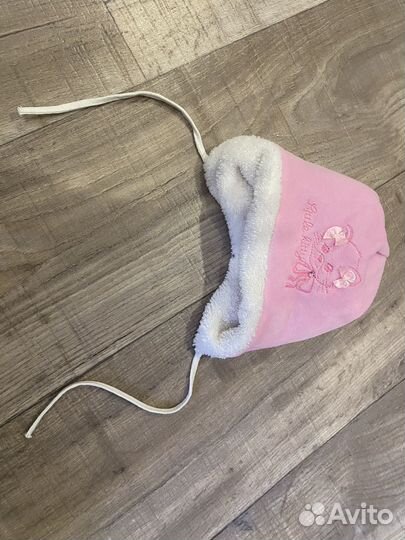 Шапка теплая на девочку на год новая