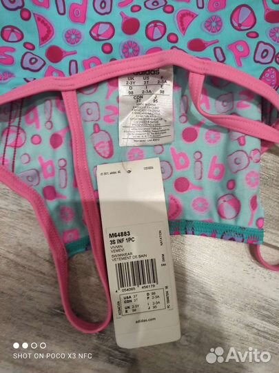 Купальник адидас для девочки новый