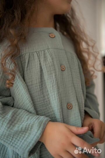 Костюм из муслина для девочек 100,110,120,130