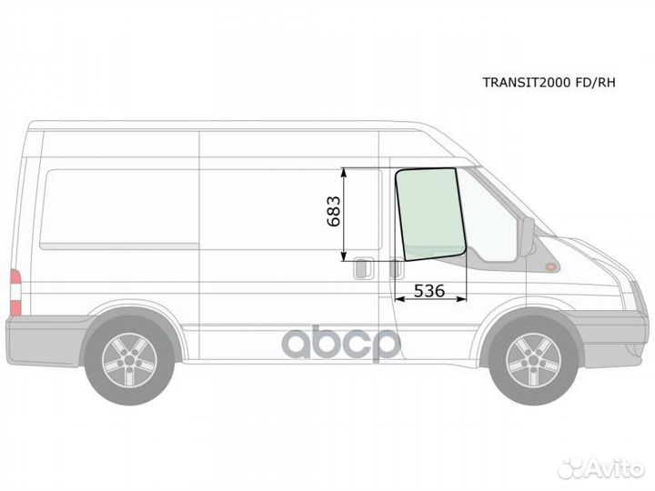 Стекло боковое опускное (Спереди/ Справа/ Цвет