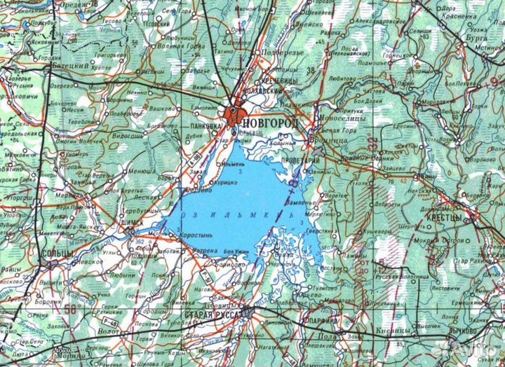 Топографическая карта Новгородской обл для Garmin