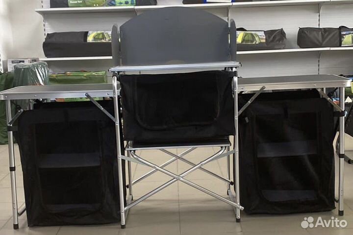 Стол кухня складной с полками