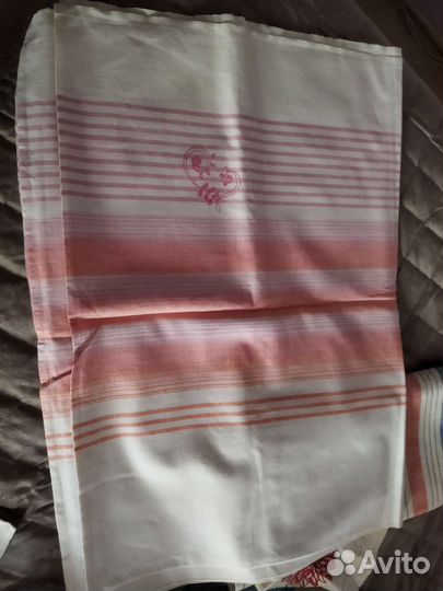 Ткань лен СССР, простыня лен