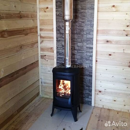 Печь-камин чугунная gucha eliptiko 10 кВт