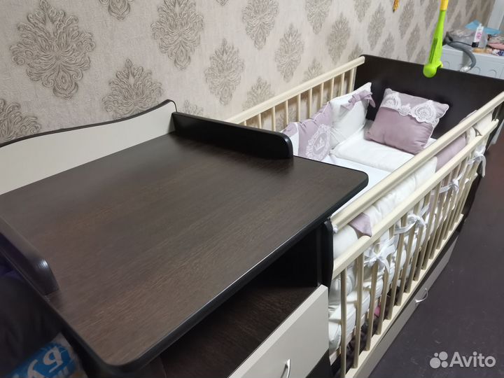 Детская кроватка с комодом трансформер