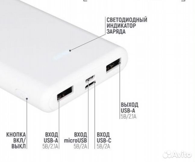 Повербанк Carmega 10000mAh Charge 10