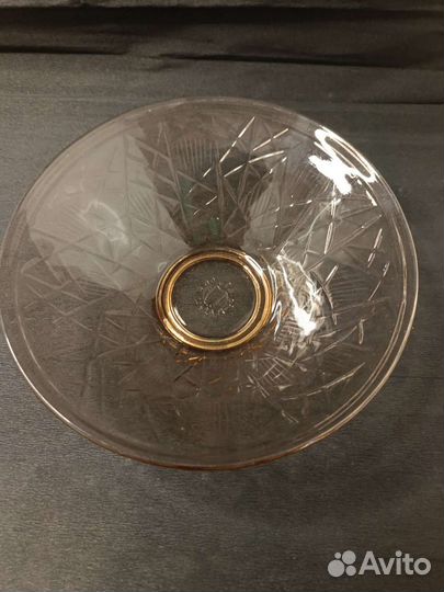 Ваза для фруктов/салатник/цветное стекло СССР