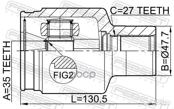 Шрус внутренний перед 1411MUS Febest