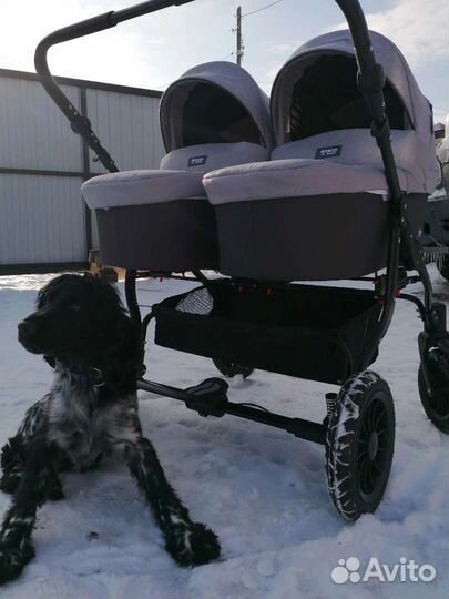 Коляска для двойни 2 в 1 Riko Basic Saxo