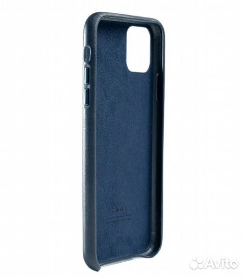 Кожаный чехол на iPhone 11 Pro Темно-синий