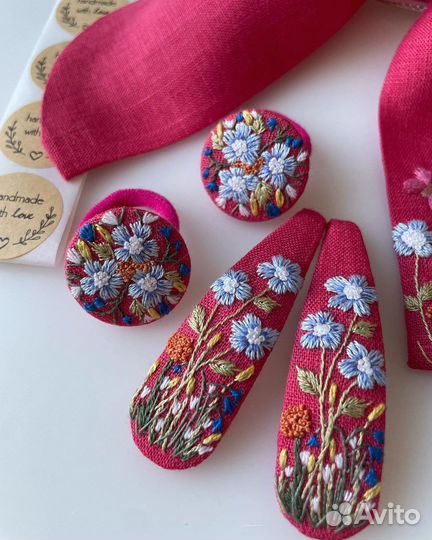 Бант заколка резинка