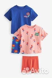 Набор две футболки и двое шорт 5-6лет. Next