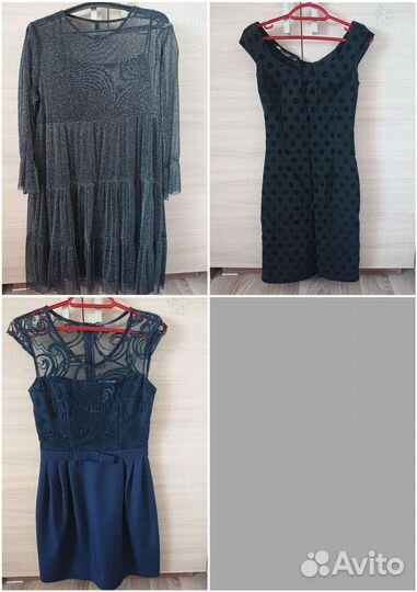 Платья, пакетом, 3 штуки, 44 размер