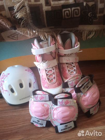 Роликовые коньки детские с защитой