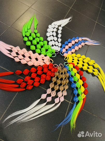 Афрорезинки резинки на выпускной разные цвета