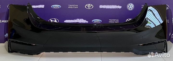 Бампер задний Hyundai Solaris 2017-19 черный