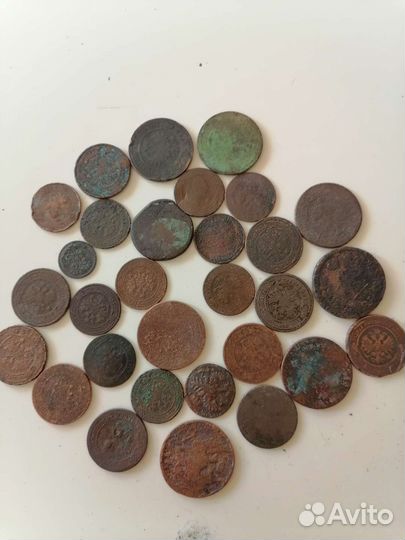 Старинные царские медные монеты лот 1