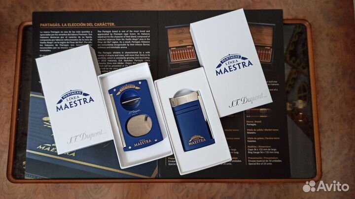 Набор S.T. Dupont зажигалка и гильотина для сигар