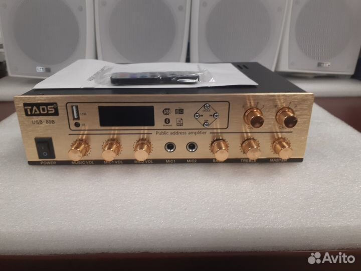 Комплект звука для кафе, баров, салонов 80Вт фонов