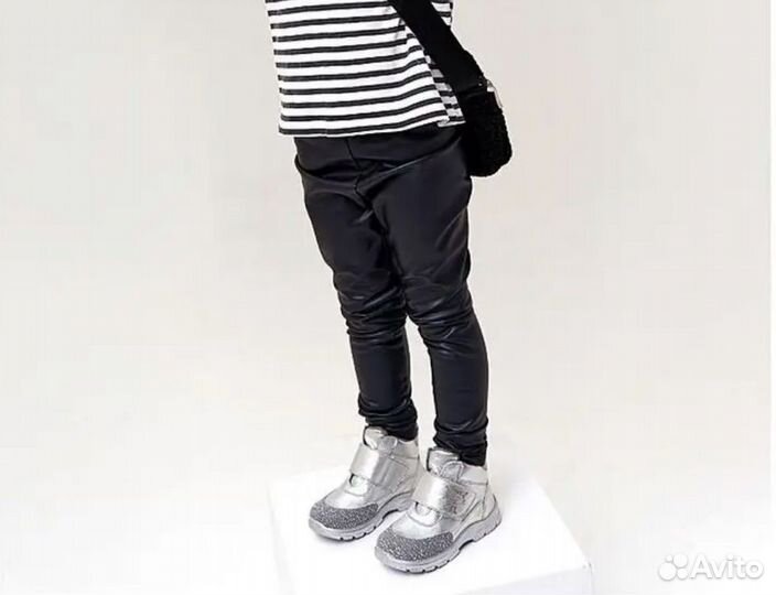 Ботинки для девочки серебристые Лель 23 размер