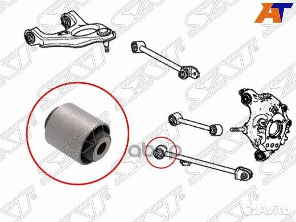 Сайлентблок задней продольной тяги honda accord