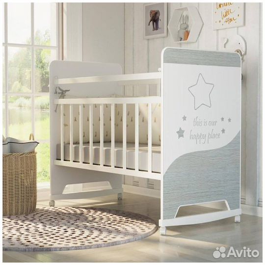 Детская кроватка колесо-качалка