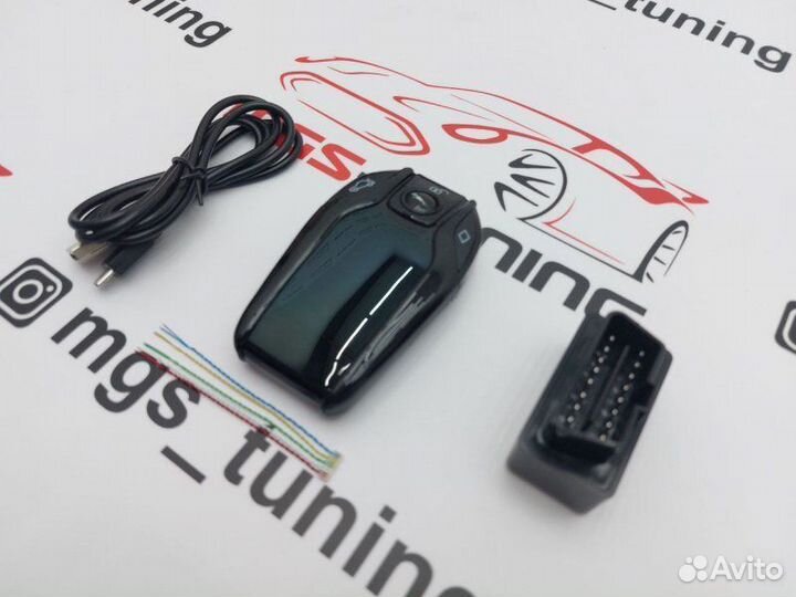 Смарт ключ Jaguar дизайн BMW черный с экраном